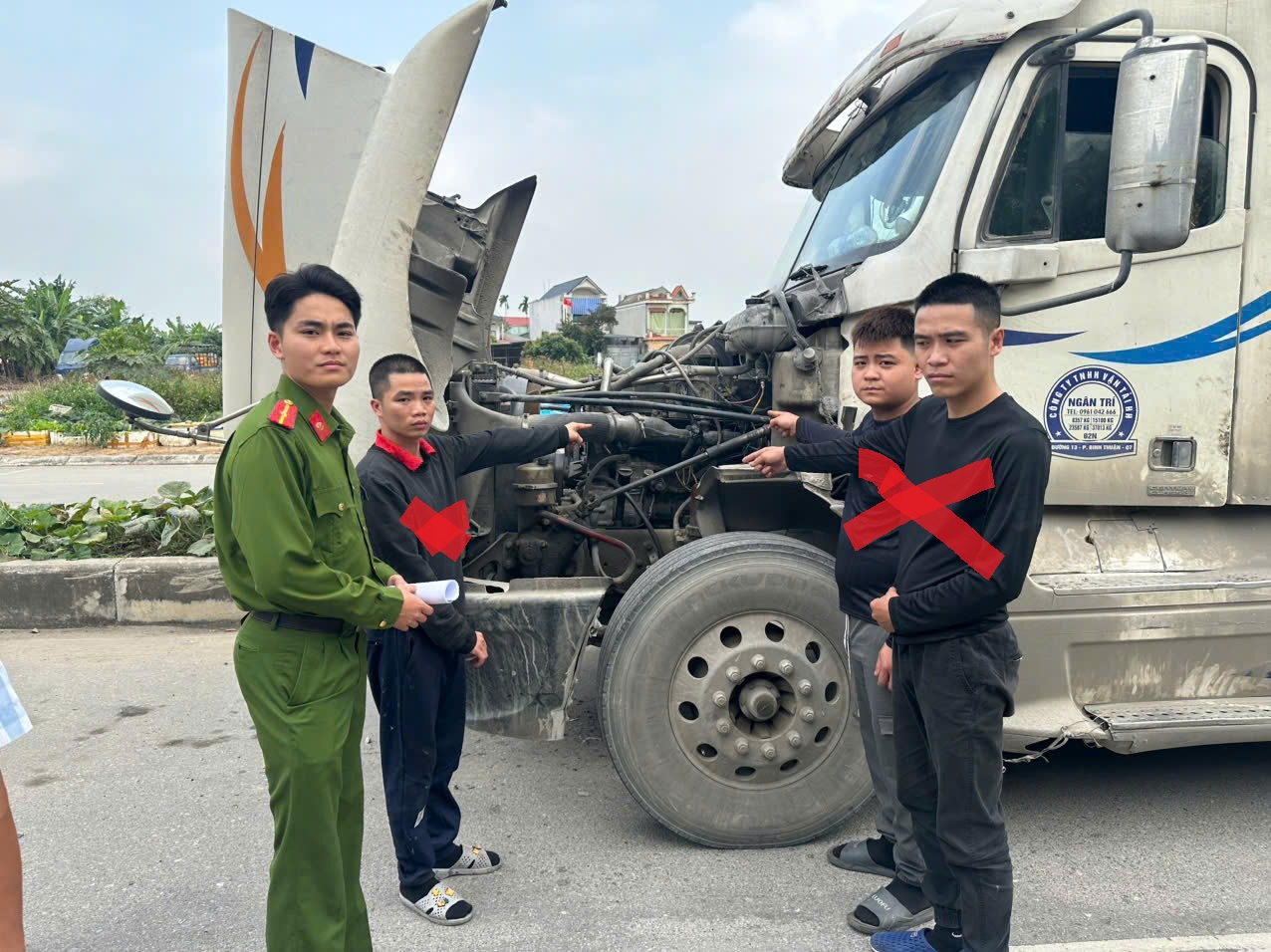 Công an xã Thanh Hà: Bắt giữ ổ nhóm 03 đối tượng trộm cắp hộp đen xe Container